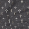 Easter Cross (Gray Charcoal) | Spring Fabric Design | Erin Kendal